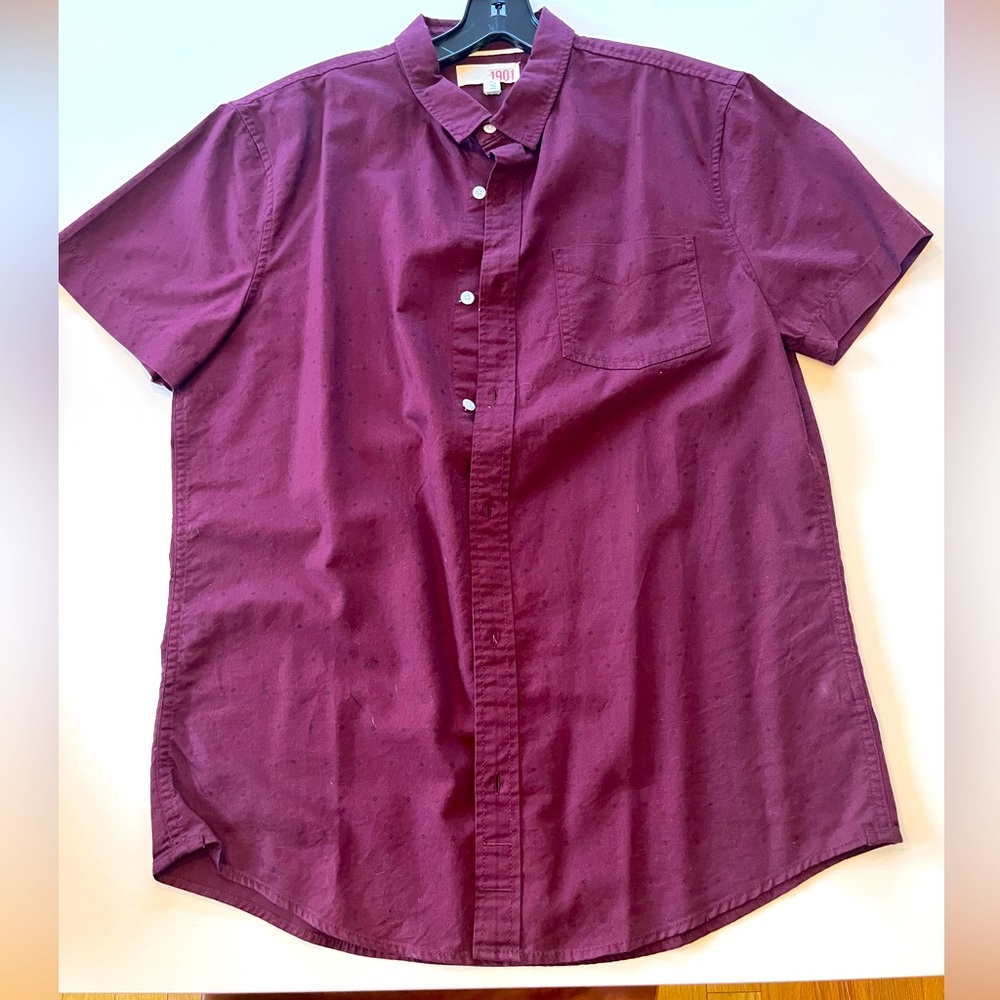 1901 Burgundy Short Sleeve Shirt